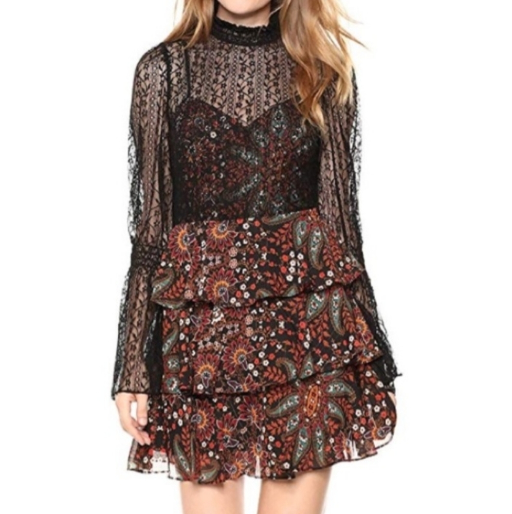 BCBG Generation Tiered Mock Dress